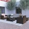 Flash Furniture 5 Piece Chocolate Brown Outdoor Faux Rattan Set DAD-SF-113RS-CBN-GG - alternate 1
